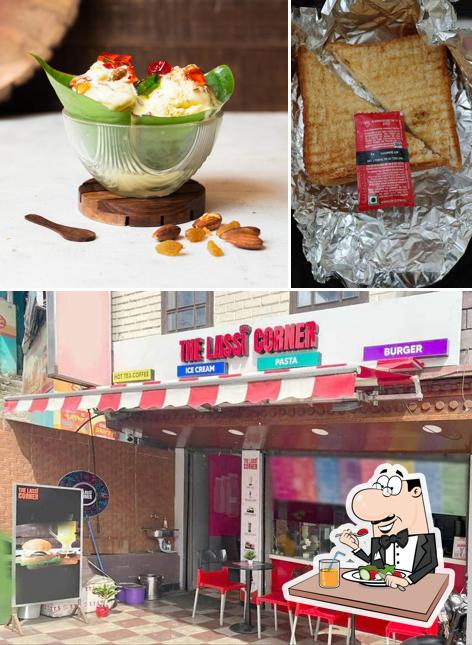 This is the picture displaying food and interior at The Lassi Corner