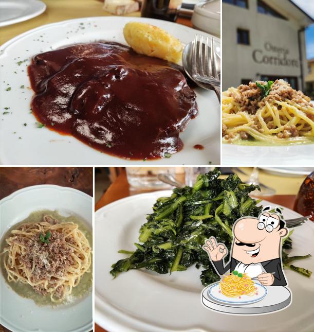 Spaghetti alla carbonara al Osteria Corridore