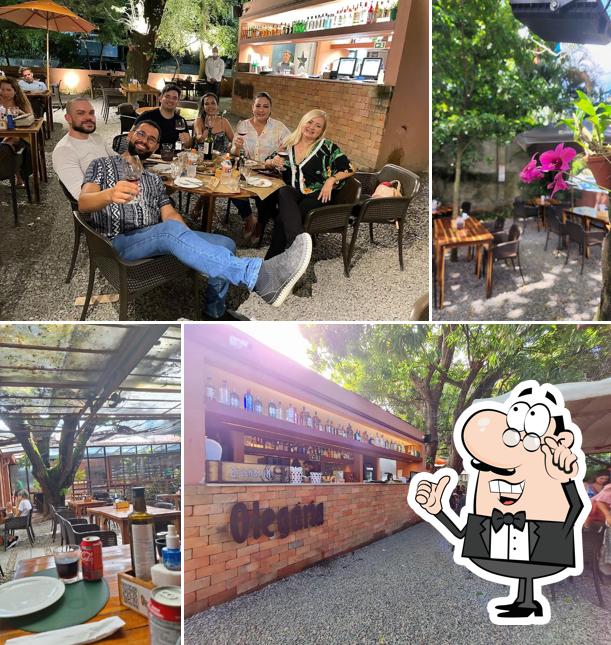 O interior do Olegária Cozinha Informal