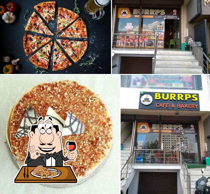 Get pizza at Burrps Cafe And Bakery