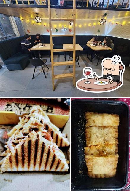 Among different things one can find food and interior at FLAME ON CAFE