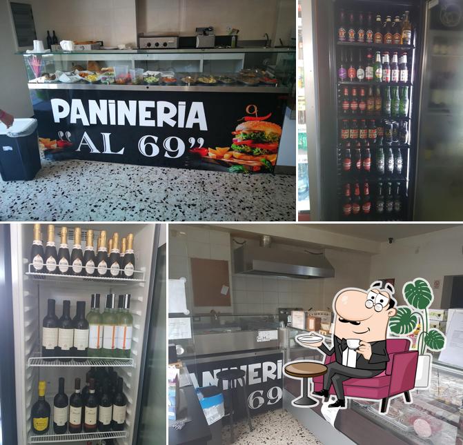 Gli interni di Panineria al 69
