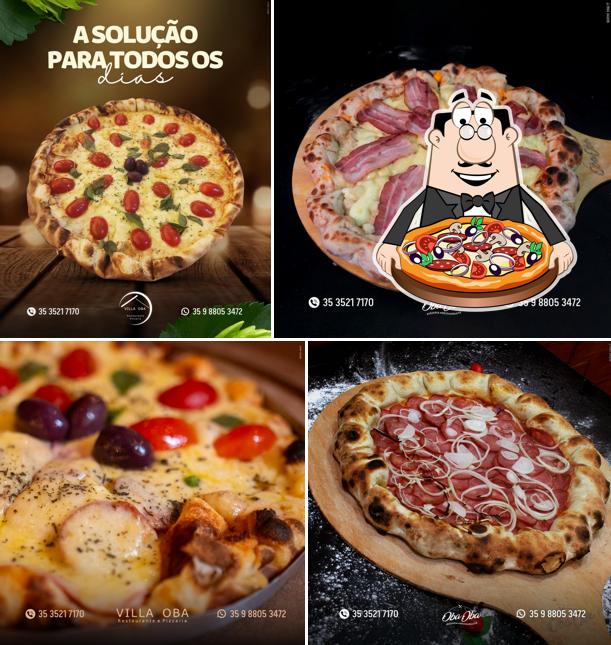 Peça pizza no Villa Oba Restaurante e Pizzaria
