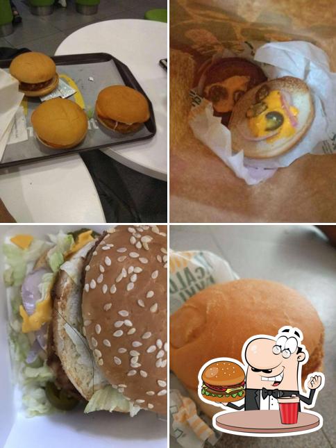Order a burger at McDonald's