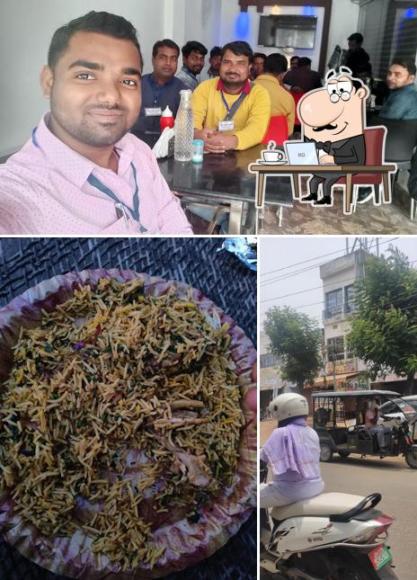 Check out the image showing interior and food at Babu Bhai Fast Food