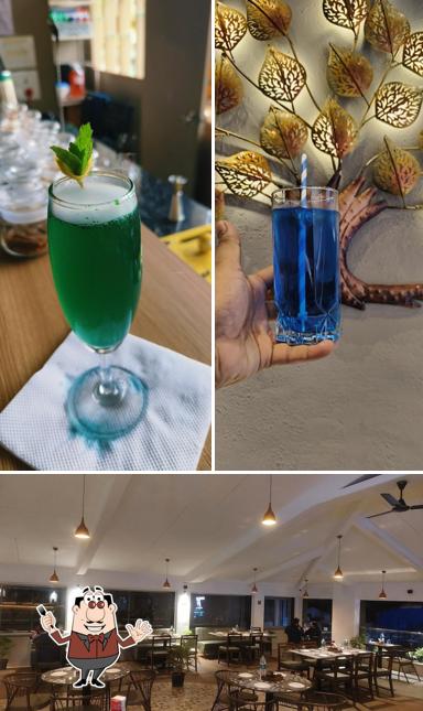Take a look at the picture showing food and interior at 7 Grand Restaurant, Lounge & Bar