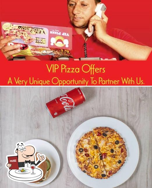 Food at VIP Pizza, Nikol