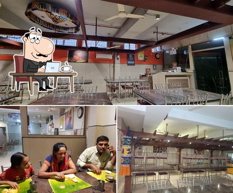 The interior of Amirtham Restaurant