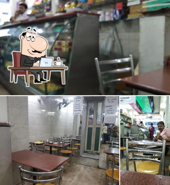 The interior of Karachi Sweet Shop