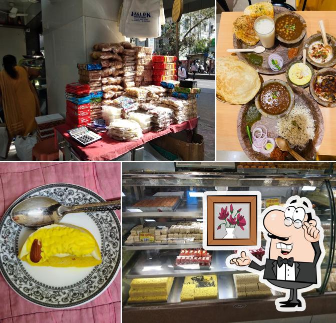 Take a seat at one of the tables at Jaslok Sweet & Farsan