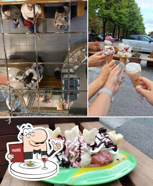 La cibo e esterno del ristorante