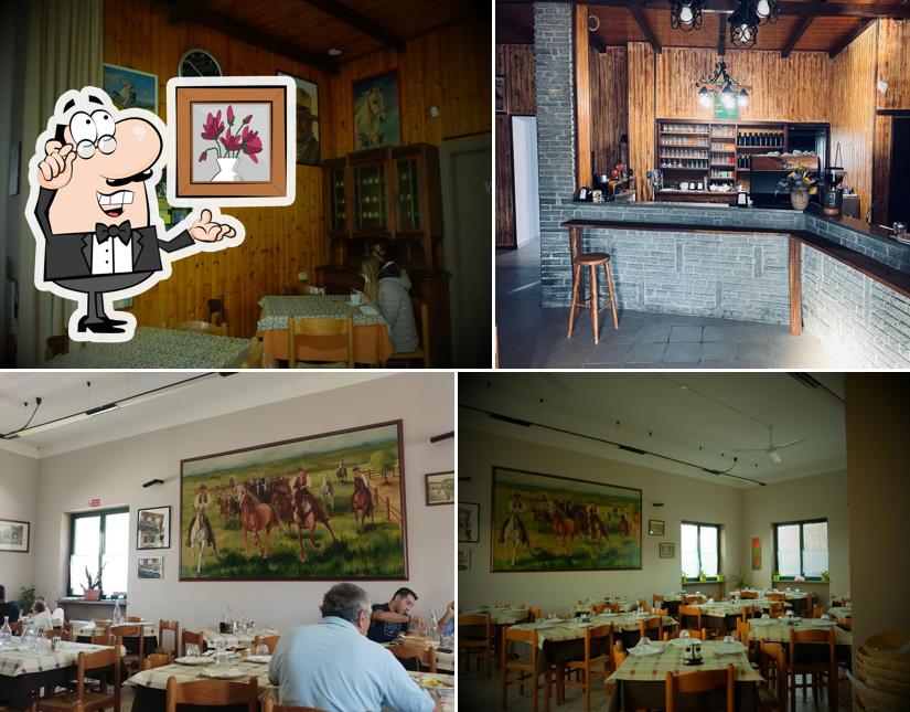 Gli interni di Trattoria La Sella