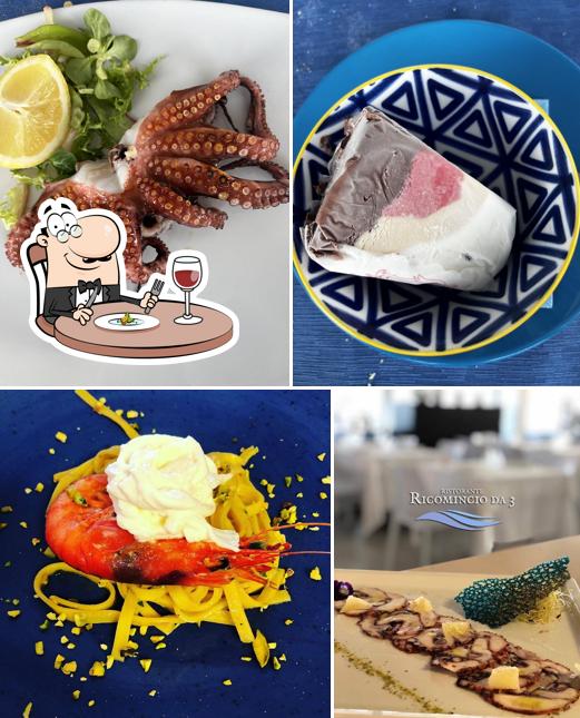 Cibo al Ristorante Ricomincio da 3