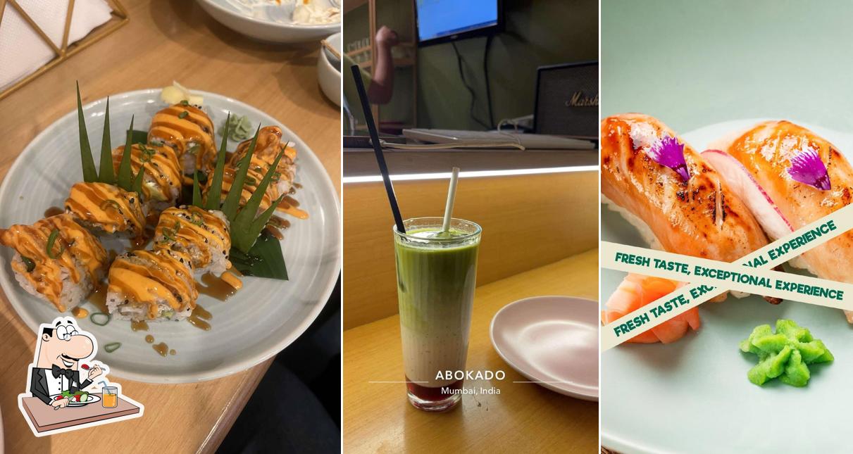 Food at Abokado - All Day Cafe & Restaurant, The Best Japanese Café in Bandra Sushi, Sashimi & Nigiri Desserts & Drips