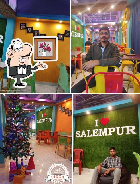 The interior of PIZZA GARAGE SALEMPUR
