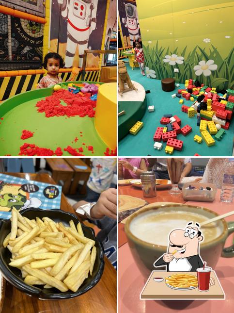 French fries at TINGALAND (PLAY AREA NEAR ME) Indoor play zone, gaming zone, Fun, Trampoline & Birthday Party venue in Delhi, Noida