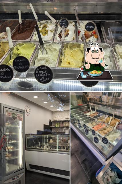 La cibo e interni del ristorante