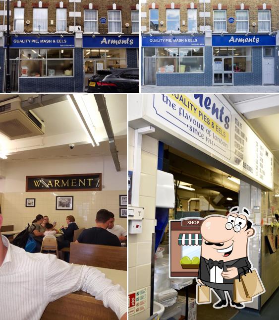 The exterior of Arments Pie & Mash