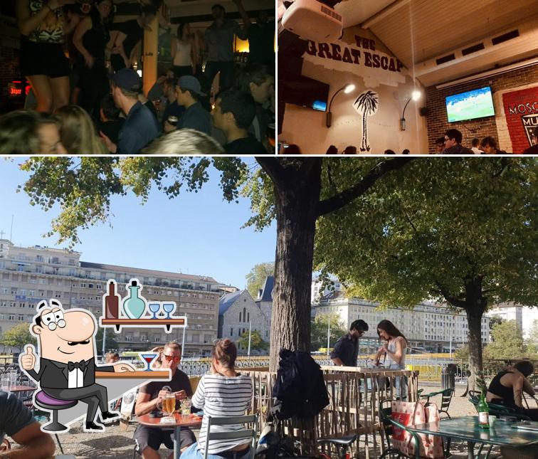 Questa è la immagine che raffigura la interni e bancone da bar di The Great Escape