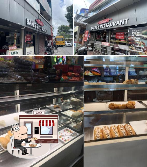 Check out the picture displaying exterior and food at Famous bakers