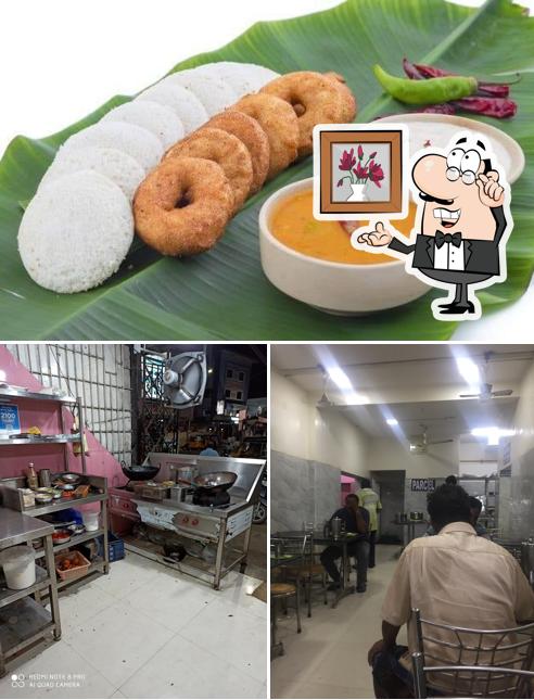 Check out the picture displaying interior and food at SREE RAJ BHAVAN