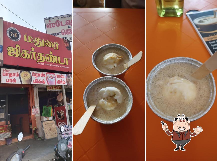 Food at 10 to 10 cafe (Spl Madurai jigarthanda)