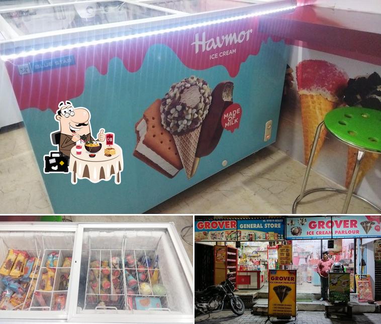 Grover icecream parlour is distinguished by food and exterior