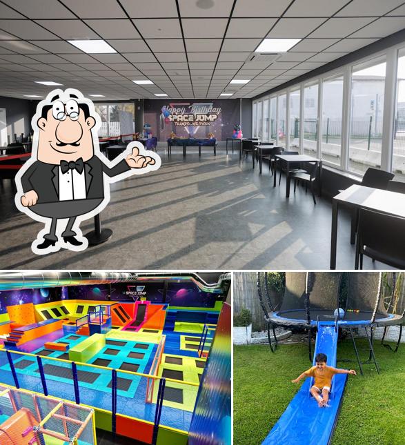Gli interni di Space Jump - Trampoline Park
