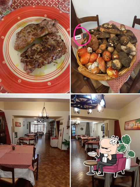 La interni e cibo del ristorante