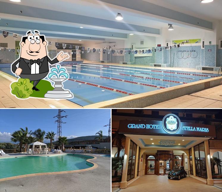 Puoi goderti l'aria fresca da seduto all'esterno di Grand Hotel Stella Maris