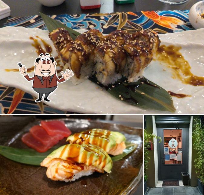 Questa è la foto che raffigura la cibo e esterno di Dude Sushi Bar