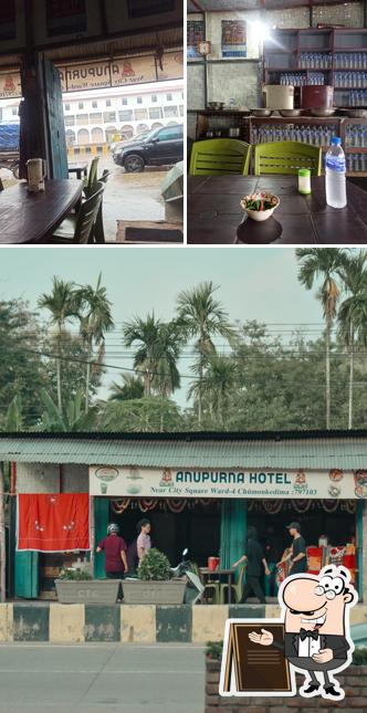 The exterior of Anupurna Hotel