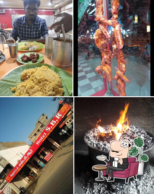 Take a seat at one of the tables at Hotel S.B.R