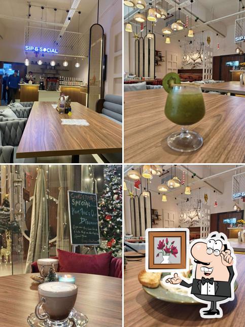 The interior of Sip & Social