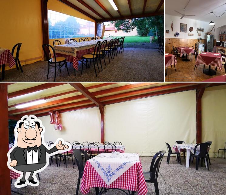 Gli interni di Trattoria alla Villa