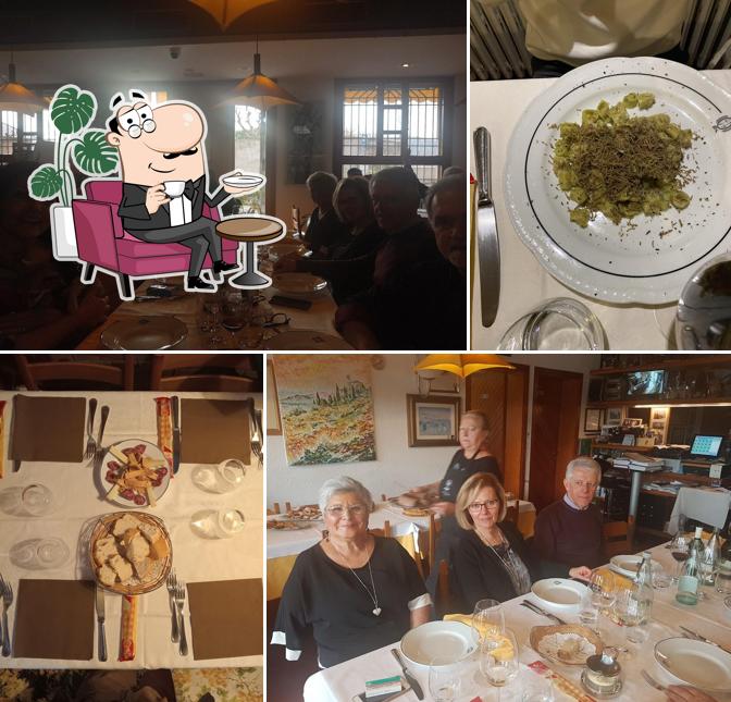 Gli interni di Trattoria Trebbi