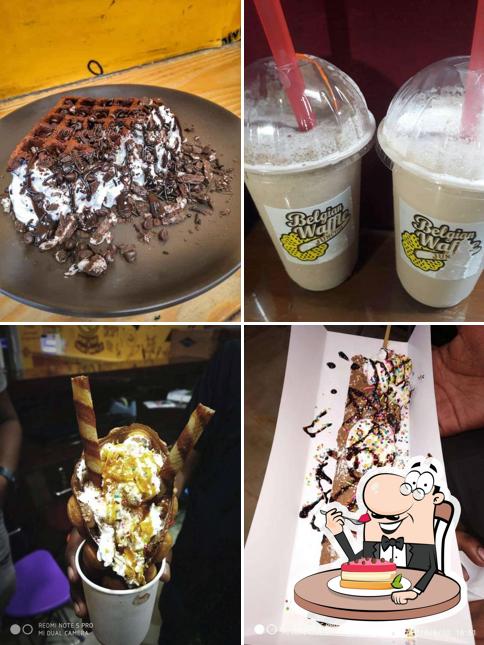 Belgian Waffle Junction serves a selection of desserts
