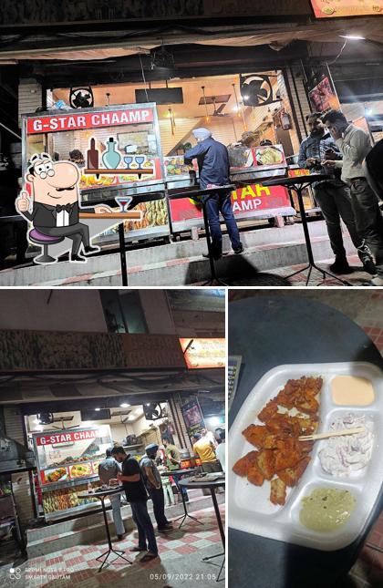 The photo of interior and food at Gstar Chaap