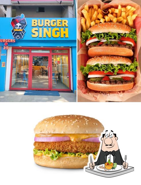 The photo of food and interior at Burger Singh