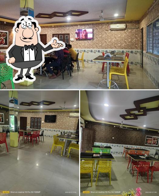 The interior of Pandemkodi Restaurant