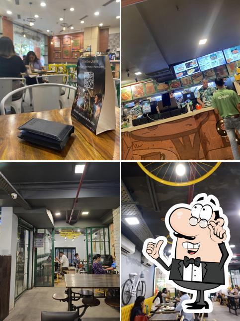 The interior of Chaayos Cafe at Connaught Place