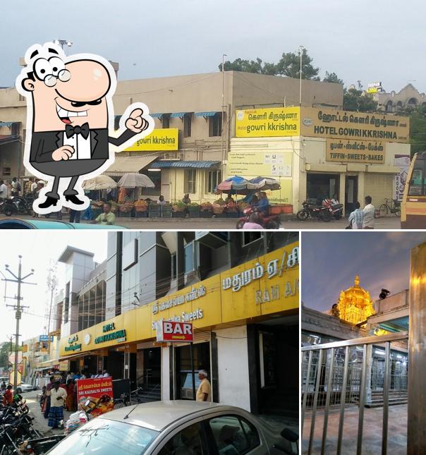 Check out how Hotel Gowrikkrishna (Simply Veg) Tiffen, Sweets and Bakes looks outside