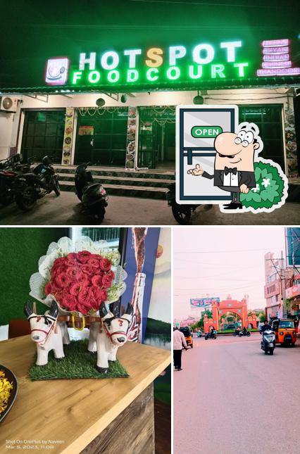 This is the picture displaying exterior and interior at Hotspot food court