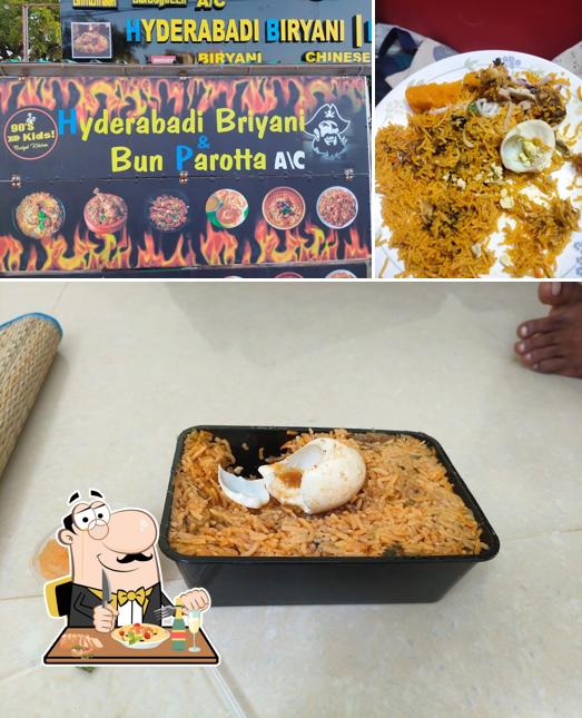 Hyderabadi briyani & Bun parotta