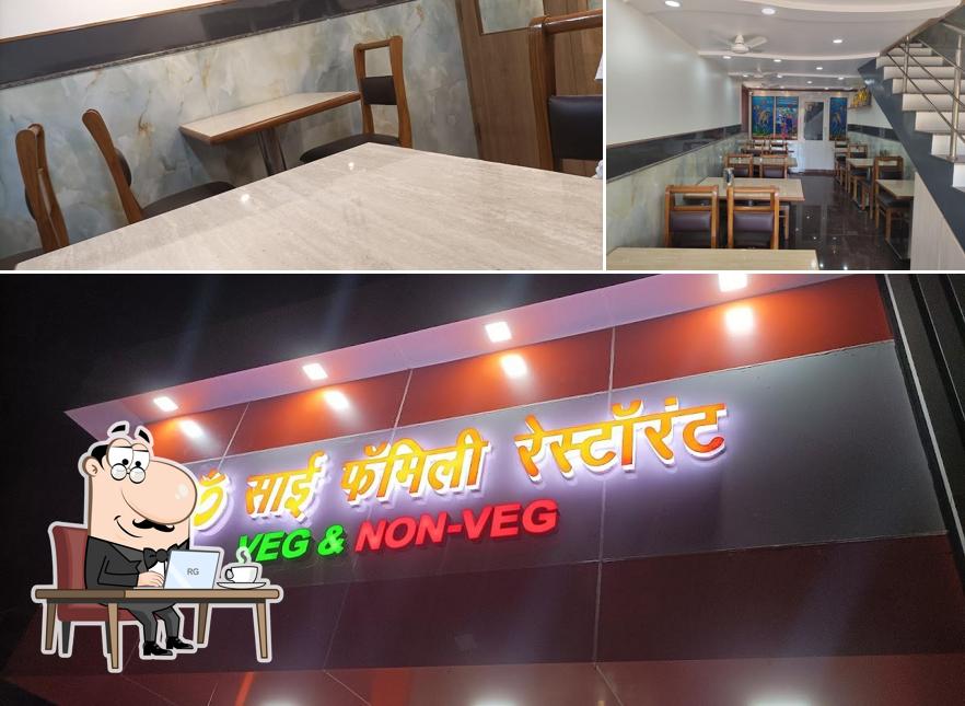 The interior of Om Sai Family Restaurant