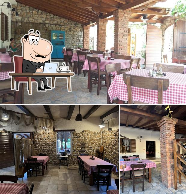 Gli interni di Konoba Dalmacija