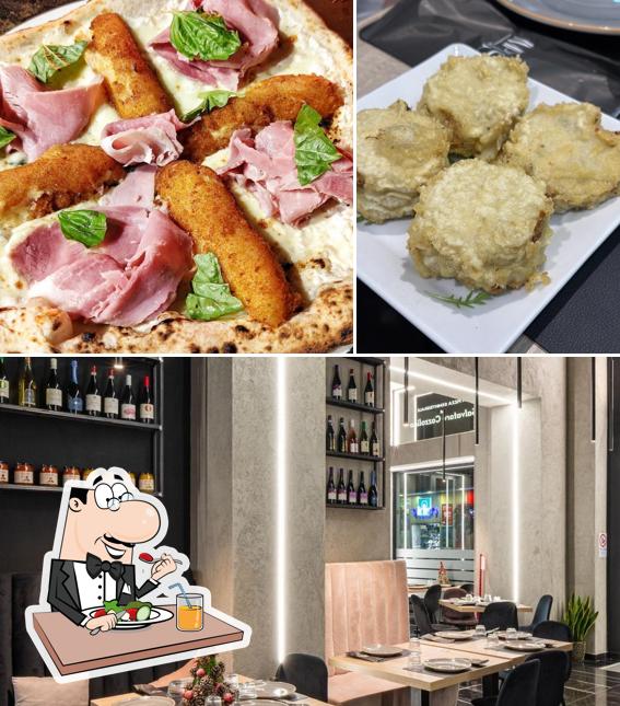 La cibo e interni del ristorante