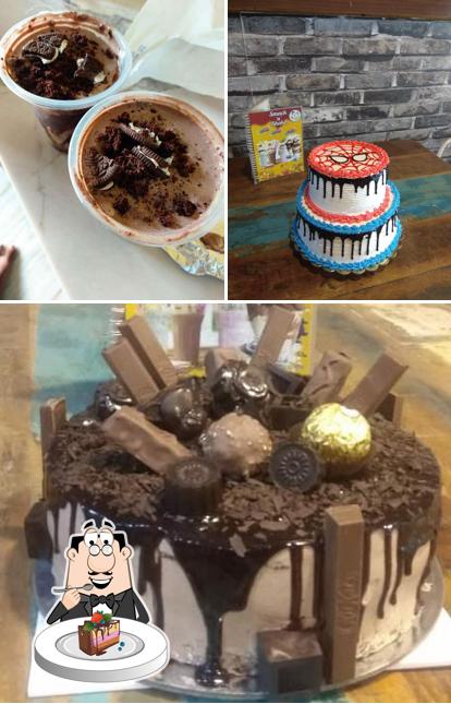 Chocolate cake at Smack N Shake