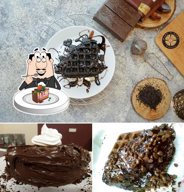 Chocolate cake at Wake N Bake Waffles
