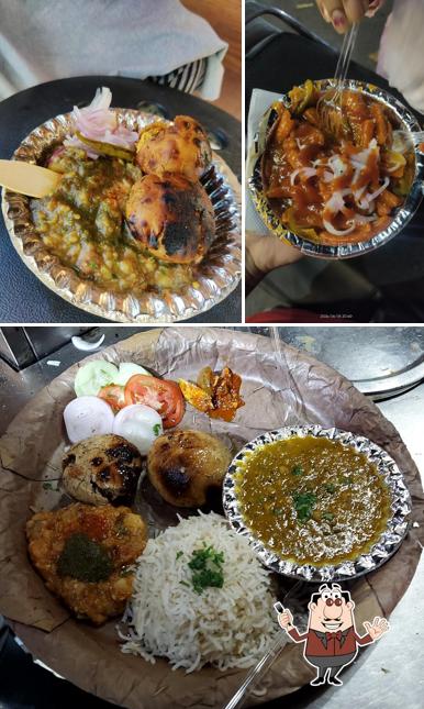 Among different things one can find food and interior at B.P Litti Chokha